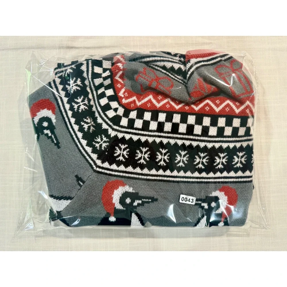 14th & Union Penguin Ugly Christmas Sweater Men's Medium Novelty Graphic Knit‎